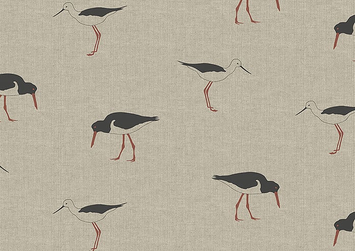 Emily Bond Oyster Catcher, Charcoal - Roller Blind - Image 6
